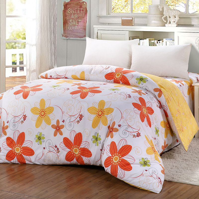 Yu Jiali cotton quilt cover single piece pastoral star edge girl double quilt cover 100% cotton single 1 5m1 8 meters