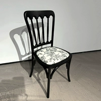 Наполеон 𪨧 стул, чехол на сиденье из ткани с черными чернилами и байберри