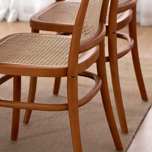 Стул из ротанга, скандинавский свет, роскошь и простой, средневековый обеденный стул из ротанга, удобный и ретро, художник использует кофе для создания стула для чайной комнаты