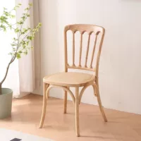 Стул Наполеон 𪨧, цвет массива дерева, чехол на сиденье из настоящего ротанга★Импортные бревна★Гарантия 10 лет