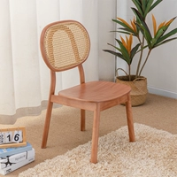 Круглый стул-пуф цвета вишневого дерева, деревянная доска для сиденья