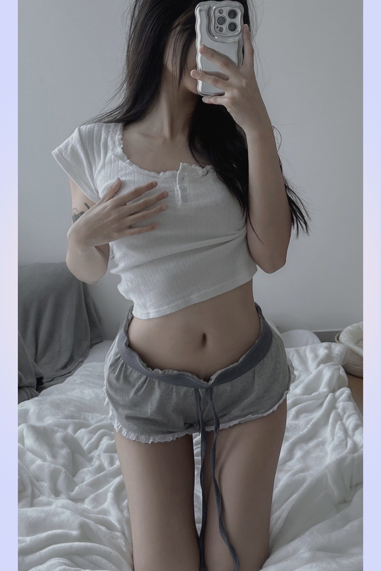 Дизайнерская кружевная короткая футболка с коротким рукавом, шорты, штаны, комплект, кружевное платье для девушки 