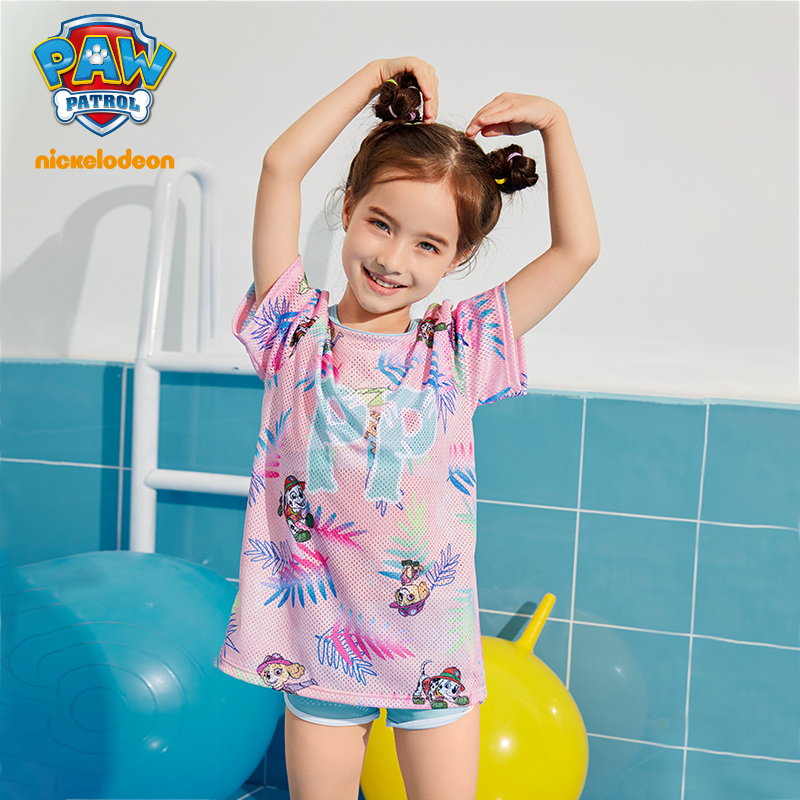 Wang Wang team Children's swimsuit female split set baby swimming swimsuit sports three-piece girl child child child