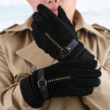 Мужские демисезонные перчатки, демисезонный ветрозащитный удерживающий тепло мужской зимний велосипед, из натуральной кожи