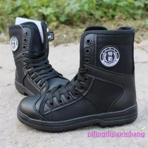 Bottes militaires pour homme en toile - Ref 1401535 Image 8