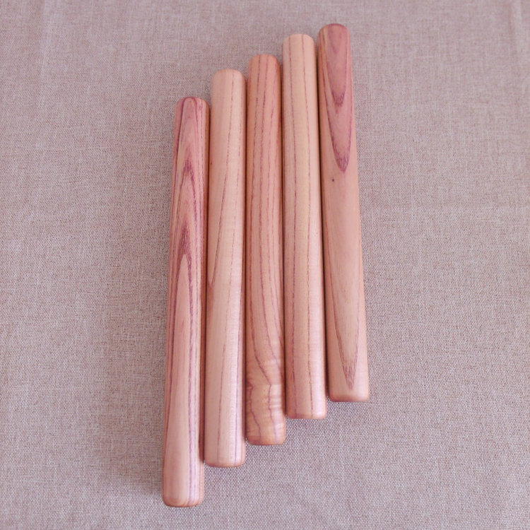 Toon wood rolling pin solid wood rolling pin dumpling skin pressing noodle baking tool yoga stick size custom-made not cracked