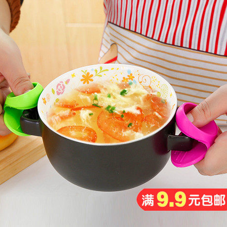 Thickened Kitchen Heat Insulation Clip Silicone insulation gloves High temperature resistant casserole Anti-burn clamp baker oven MICROWAVE OVEN SPECIAL