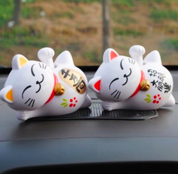 Lucky Cat Sleeping Lazy Cat Great Lucky Solar Car Ornament Great Lucky