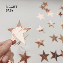 BIGGIFT orange custom ~ Star string pull flag Adult Children Baby holiday birthday party wall decoration