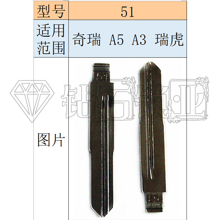 Car Key Folding Fold Key Head Key Blank 51-60 Number