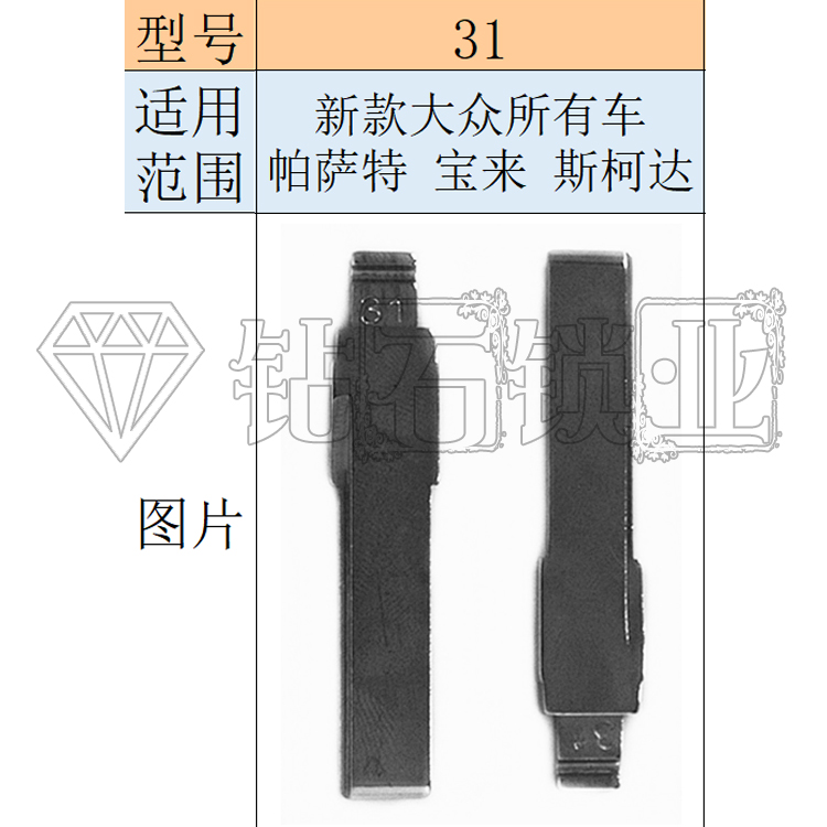 Automotive key folding key key head key billet 31 - 40