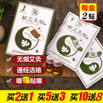 Wormwood warm moxibustion paste shoulder neck spine low back pain leg joint essential oil paste Hot compress Li Shizhen Qi moxibustion paste rich package