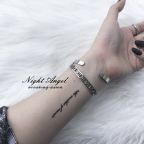 Dark Night-European and American personality Roman numeral bracelet Glossy open stainless steel titanium steel bracelet bracelet couple men and women