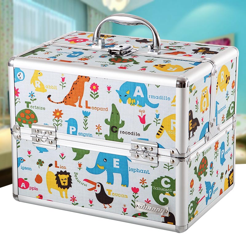 Cartoon Family with baby baby medicine box with lock medicine box Emergency kit medicine box with medicine family clothes