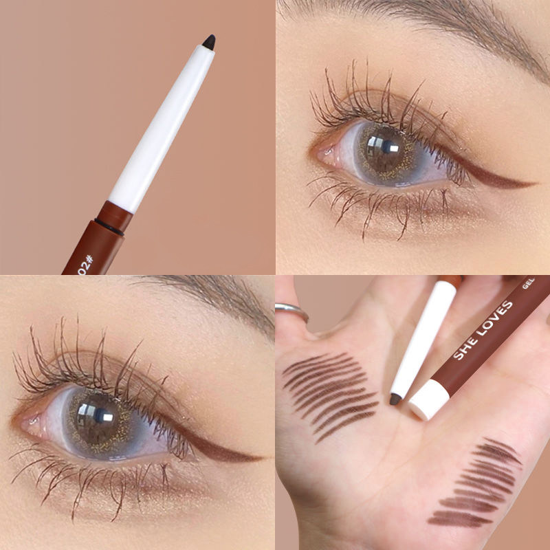 sheloves eyeliner pen durable waterproof non-smudge novice beginner female student lazy brown eyeliner