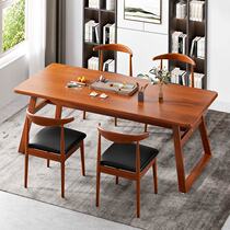 Tea table One table Four chairs Composition New Chinese style large plate Small net red Gongfu tea table modern minimalist for home small tea table