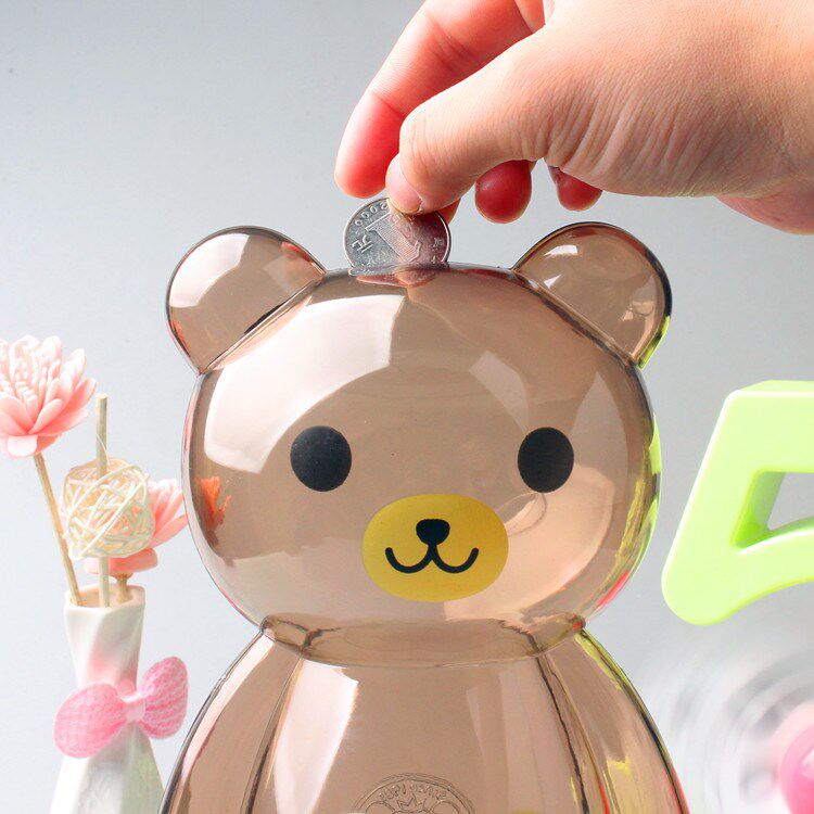 Plastic pink anti-fall deposit Money pot banknotes Adult large capacity Large size Storage Money Silo Children