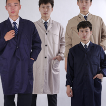 Long gown work clothes four seasons general strong wear-resistant dust-proof clothing can be printed embroidery medium thick machine repair clothing