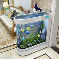 JOJO floor-to-ceiling bullet fish tank European-style aquarium 1 2 meters 1 5 meters living room household bottom filter large and medium-sized fish tank