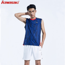 Kawasaki New Spring Summer Male V-collar sleeveless vest badminton basketball training breathable sweat top