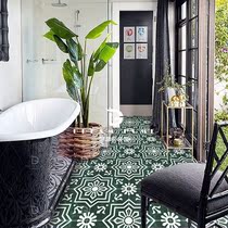 Dark green vintage tiles 300 Moroccan style homestay tile bathroom bathroom kitchen balcony wall tiles