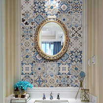 Small tiles 200x200 Mediterranean kitchen bathroom wall tiles vintage balcony non-slip floor tiles antique tiles