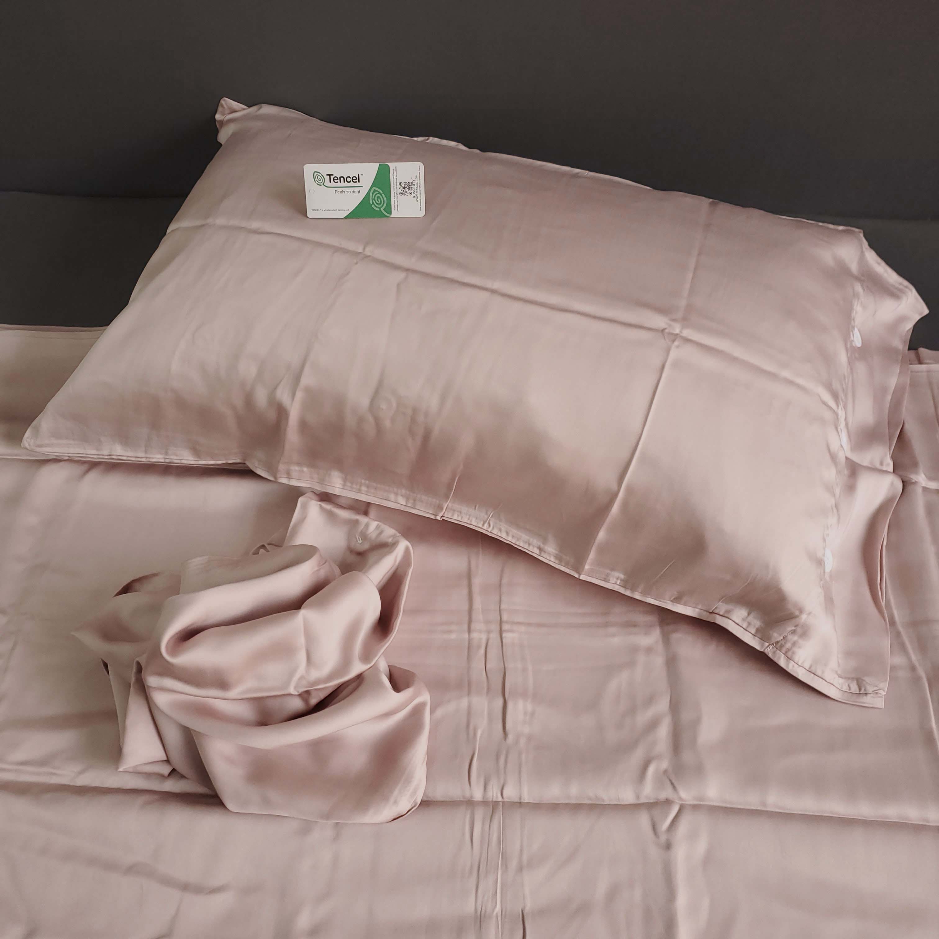 Heather three sets of sheets with a pair of pillowcases Leselle fiber summer cool and smooth naked sleep very comfortable and slightly flawless
