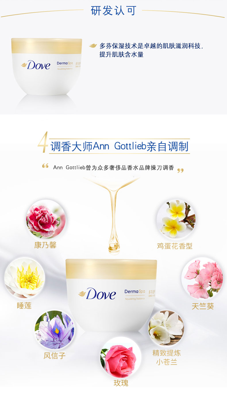 多芬 大金碗滋养保湿身体乳300ml*2罐 图6