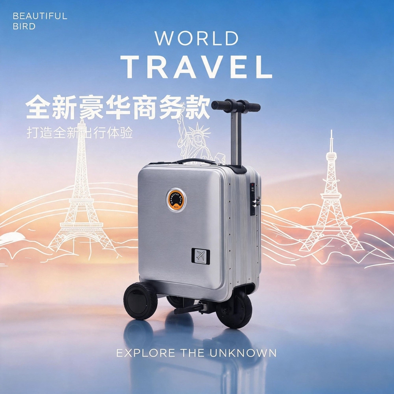 Electric Suitcase 20-Inch Carry-On Travel Case Smart Riding Portable Trolley Case New Universal Model