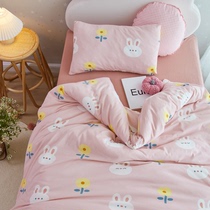 Nordic Children Cartoon Geranium cotton four sets pure cotton full cotton knit cotton Three sets bedding Bedding Kindergarten