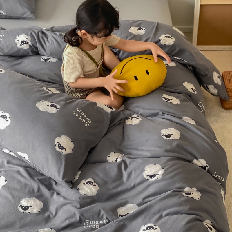 Full cotton knit cotton quilts 150 * 200 children cartoon pure cotton pro-skin single product quilt cover 200 * 230