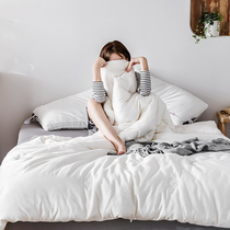Antibacterial and anti-mite soybean fiber is air-conditioned single double quilt summer cool quilt spring and autumn quilt core winter quilt