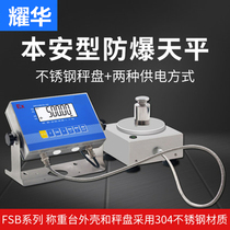 Shanghai Yaohua intrinsic safety stainless steel explosion-proof electronic balance high precision 6kg-300g chemical plant special weighing pan