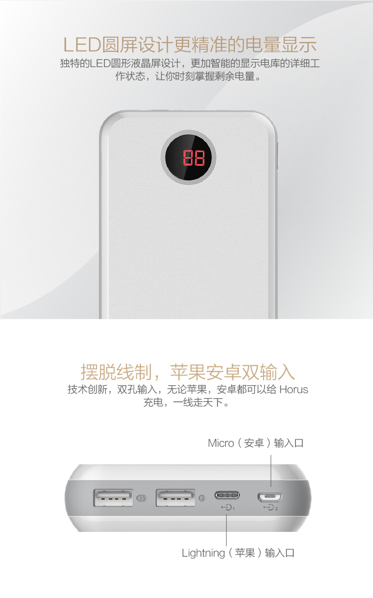Luo Mashi sạc Po 20000 mA nhanh phí màn hình hiển thị tinh thể lỏng chính hãng ban đầu công suất lớn điện thoại di động bán buôn - Ngân hàng điện thoại di động pin du phong