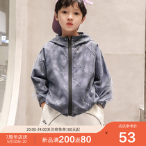 2021 new double layer sunscreen clothing boys stormtrooper breathable thin top casual hooded foreign style summer tide handsome