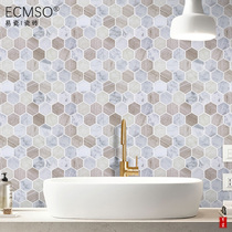 ins Nordic natural stone mosaic hexagonal tile bathroom bathroom marble background wall kitchen wall tiles