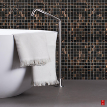 Nordic modern bathroom toilet floor tiles Black Gold Line kitchen mosaic living room background wall decoration pool self-adhesive