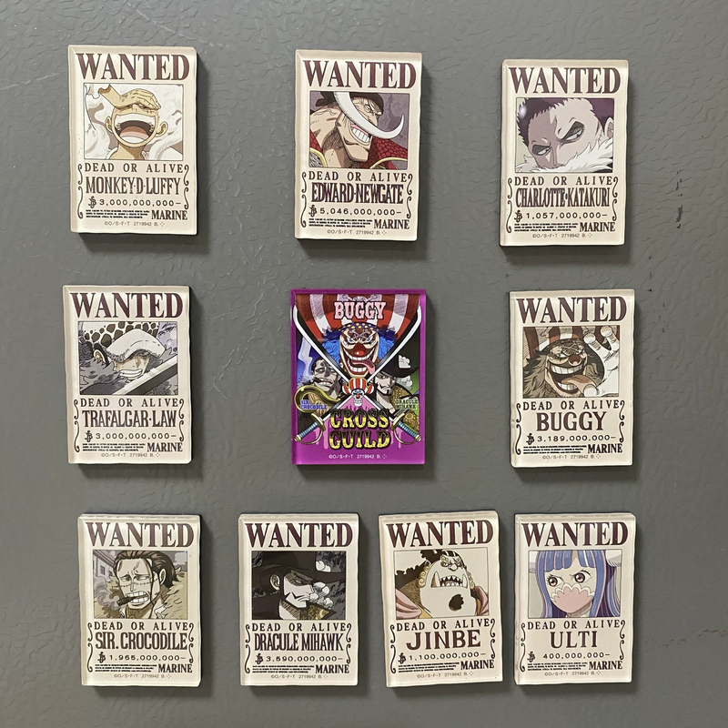 Official Bandai One Piece Bounty Order Second Edition Fridge Magnet Fifth Gear Luffy Buggy Hidden Edition Law Hawkeye Official Bandai One Piece Bounty Order Second Edition Fridge Magnet Fifth Gear Luffy Buggy Hidden Edition Law Hawkeye