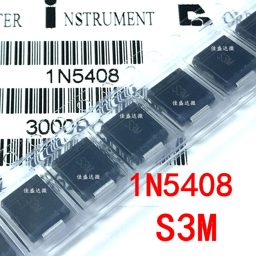 Rectifier SMD S3MC DO-214AB 3A 1000V Diode S3M SMC 1N5408 IN54