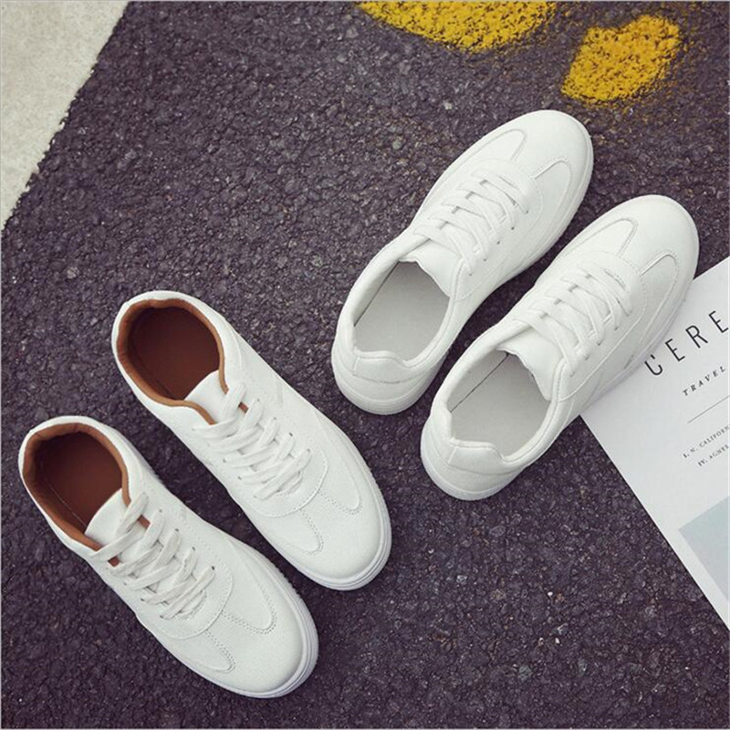 Korean style women's white shoes love