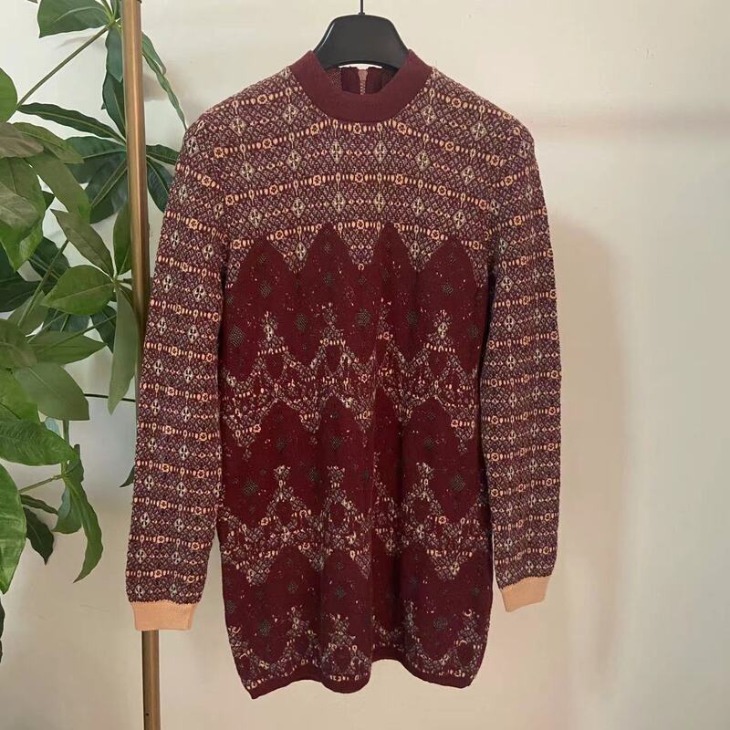 Dayiyan Old Style Cut Label Stock Surplus Autumn and Winter Mid-Length Small Stand Collar Pullover Knit Sweater
