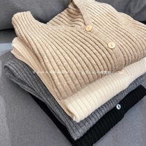 Too temperament quality thief gentle soft glutinous Korean thick base knitted jacket cardigan