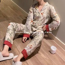 Foreign trade original factory) ruthless goods O home original single pastoral wind atmosphere foreign gas thief comfortable people Cotton tribute satin pajamas home clothes