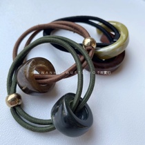 Meimei Korea single) fashion simple French temperament practical rubber band Hairband head rope geometric acetic acid fashion