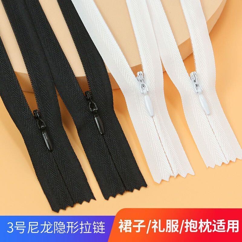 Invisible Zipper Black #3 Nylon Closed-End Dress Pants Pillow Bag Pillowcase Zipper Fastener Accessories Invisible Zipper Black #3 Nylon Closed-End Dress Pants Pillow Bag Pillowcase Zipper Fastener Accessories