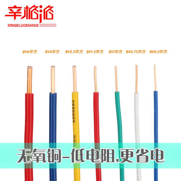 Home dress BV0 5 0 75 1 1 5 2 5 4 6 squared wire copper core wire single core hard wire copper wire removable cut