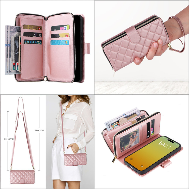 Suitable for Samsung S26 Phone Case, Crossbody Galaxy S23+ Flip Cover Phone Case, Multifunctional Coin and Card Holder, S25 Ultra Phone Case, S24 Fe Case, S21 Anti-Drop Protective Soft Silicone Leather Case for Women Suitable for Samsung S26 Phone Case, Crossbody Galaxy S23+ Flip Cover Phone Case, Multifunctional Coin and Card Holder, S25 Ultra Phone Case, S24 Fe Case, S21 Anti-Drop Protective Soft Silicone Leather Case for Women