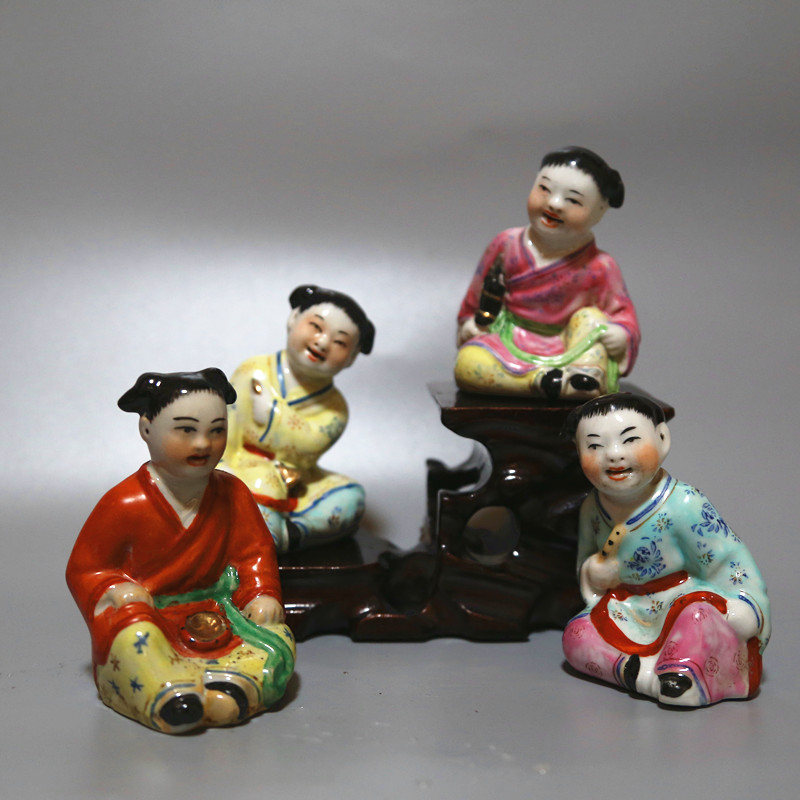 Jingdezhen Cultural Revolution Porcelain Old Factory Goods Porcelain 567 Earned Porcelain porcelain 70s Sculpture Porcelain Factory Pink and Four Lets