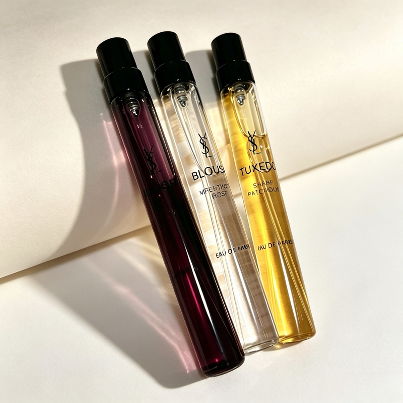 Ysl Saint Laurent Perfume Sample Set Muse Shirt Smoking Suit Travel Size Strong Fragrance Edp 10ml