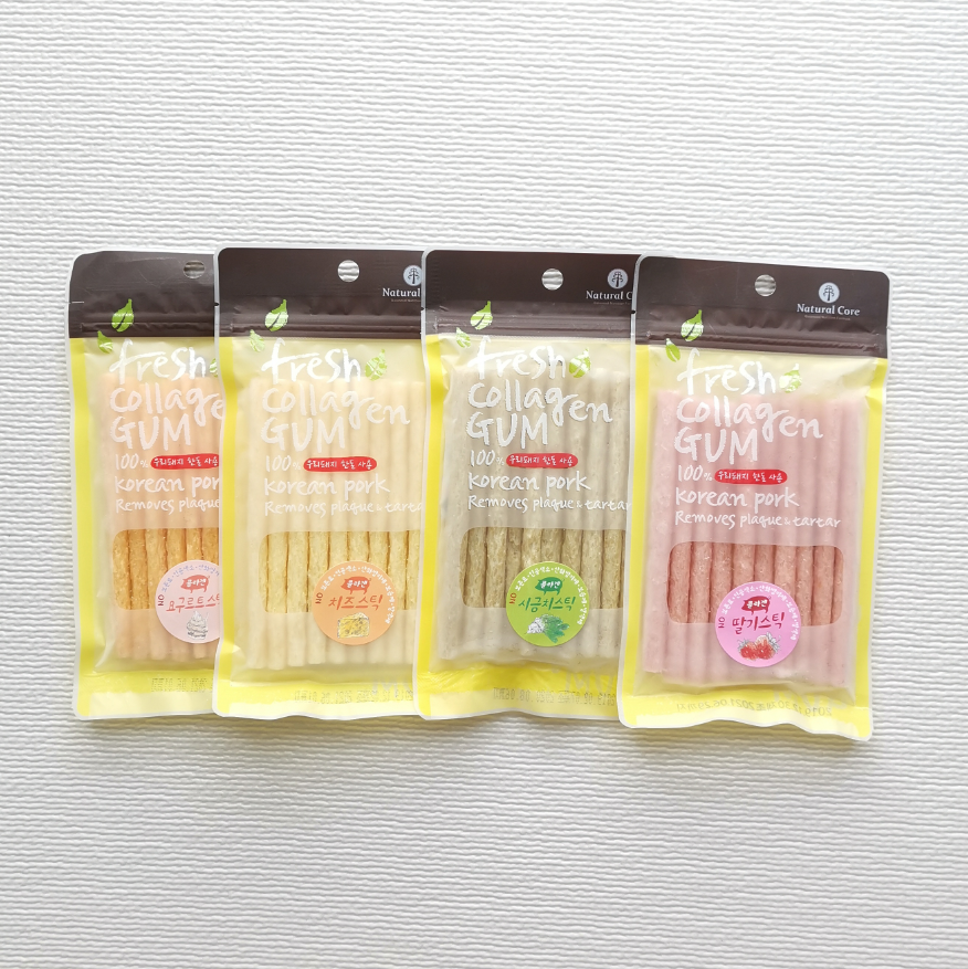 Spot ~ HaBe] Pet Pooch Grindle Guinea Pig Skin Collagen Bites Gum Korea Import